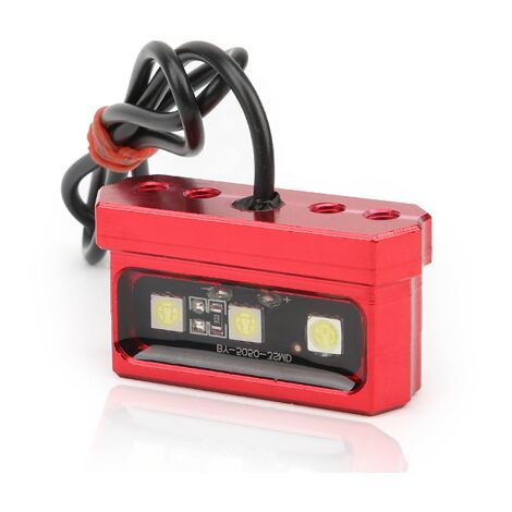 Piece CNC Motorcycle License Plate Light, 12V Universal Motorcycle LED Rear Brake Tail Light Lamp, White Light, Aluminum Alloy