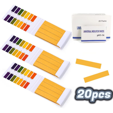 pH Strip, 240 pH Value Test Strips, Measuring Range 1-14, Litmus Test Paper for Aquariums Saliva Water Soil Test (20x Pack of 80)
