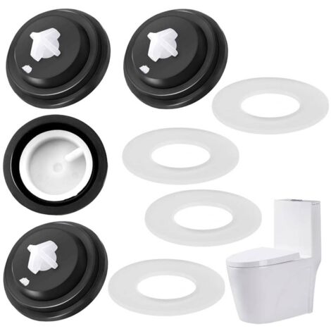 Set of 4 SIAMP Low Feed Float Valve Membranes + 4 Flush Valve Seals, Flush Float for Toilet Flushing Maintenance. (1/4)