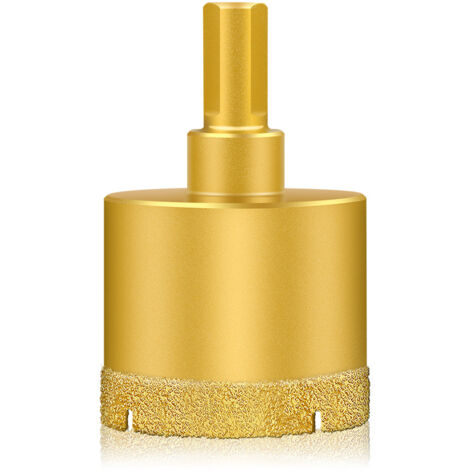 Diamond Hole Saw 60mm, Diamond Drill Bit with Central Guide Drill Bit, Tile Hole Saw with Diamond Surface Coating for Cutting Glass, Tiles, Ceramics, Marble, Limestone (1/5)