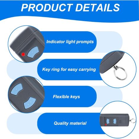 Promatic Remote Key Chain Hormann HSE2-868 HSM4-868 HS4-868 868MHz Garage Door Remote Control ...