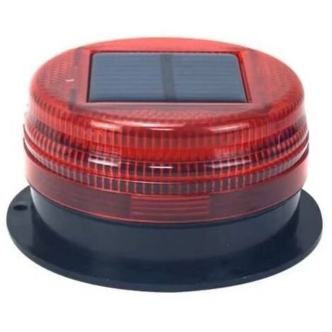 Powerful Magnetic Solar Roof Flashlight, Engineering Vehicle Flashlight, Solar Night Parking Light, Red (1/2)