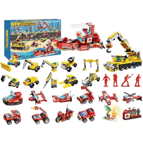 Adventskalender für Kinder 2024, 18-24-teiliger Bausatz für Jungen-Feuerwehrauto-Spielzeugfahrzeuge, Countdown-Kalender für 18-24 Tage bis Weihnachten