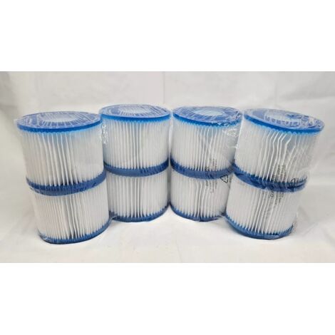 8 Pack, Pool Filter Cartridges for Bestway, VI Spas Filter Cartridges, Replacement Filters, Pool Filter Cartridges for Bestway VI Spas Filters Compatible with Lay-Z-Spa Miami