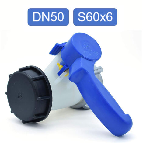 Tank valve - S75X6 nut and S60X6 outlet - Schütz compatible - 1PCS