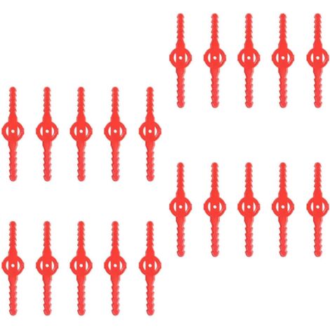Lawn Mower Replacement Blades, 20Pcs Lawn Mower Blade Accessories, Replacement Electric Corded Mower, Garden Lawn Mowing Accessories for COOCHEER Cordless Lawn Mowers (Red) (1/4)