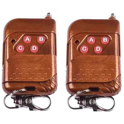 pcs 433MHz Wireless Smart Remote Control for Rolling Door, Four Buttons Mahogany