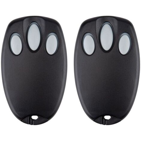 Pack of 2 garage door remote controls as replacement for Chamberlain Liftmaster Motorlift 94335E 84335E ML700 ML500 ML850 Merlin+ C945 C840 Security+ 433.92 MHz