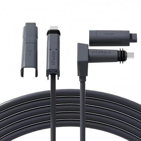 Starlink SPX Cable 150.9ft/46m Rectangular Satellite Kit V2 Replacement Cable Extension with Dust Tip Starlink Accessories Gray Waterproof Speeds up to 1200Mbps