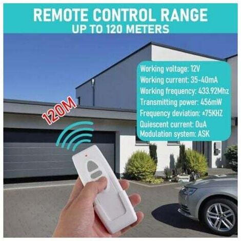 Roller Shutter Remote Control 1810630, 433.92MHz Universal Gate Remote ...