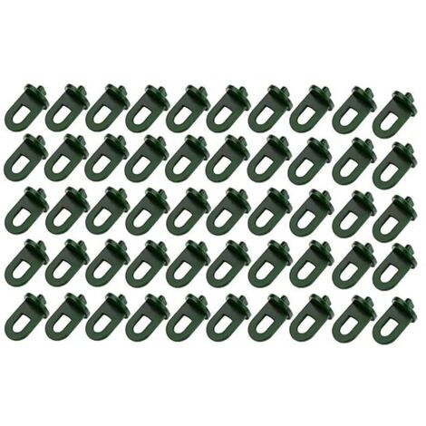 Greenhouse Twist Clamp, 100pcs Greenhouse Twist Clamp Kit, Plastic Twist Clamp, Green Fastener Extension Corner Clamp for Aluminum Greenhouse, Insulation Mesh, Sun Shade (1/4)