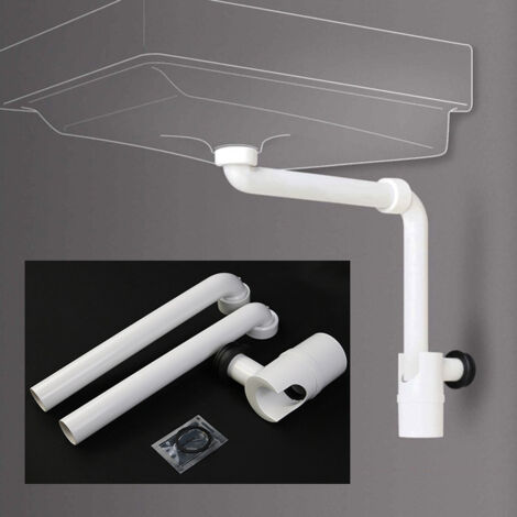 Washbasin Drain Pipe, Anti-Odor Wall-Mounted Washbasin Drain Pipe, Can Be Rotated 360 Degrees for Installation, Anti-Odor and Waterproof (1/2)