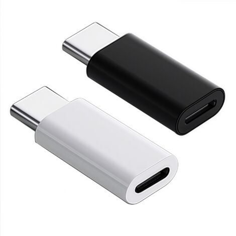 2-Pack USB Converter Adapter, Charger Compatible with Devices, Reversible Design with Anti-lost Keychain. (1/2)