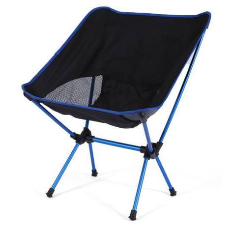 Small, Compact Folding Camping Chair for Adults (90kg) - Lightweight Backpacking Chair, Ideal for Outdoors, Fishing, Hiking, Picnics and Beach (Dark Blue) (1/5)