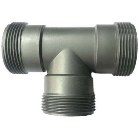 T-tube with external thread, made of polypropylene - 46 mm (1/2)