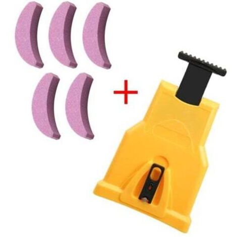 Chainsaw Sharpener, Chainsaw Sharpening Set with 5 Whetstones, Fast Woodworking Tool for Lumberjacks, Lawn Mower, Chainsaw (1/5)