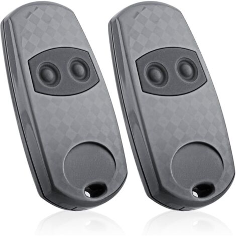 Universal garage door remote control (2 pieces), compatible with Came Top and Hormann series, Marantec systems, ideal for vehicles and home automation systems.