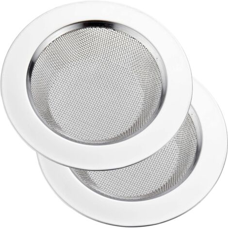2-Piece Kitchen Sink Strainer, Stainless Steel Drain Strainer, Sink Strainer with Large Wide Rim, 4.5 Inch Diameter (1/5)