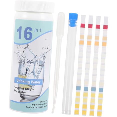 100 Water Quality Test Strips for Home Swimming Pool Drinking Water Analysis Rapid Test Easy Drop-in Test Tube (1/5)