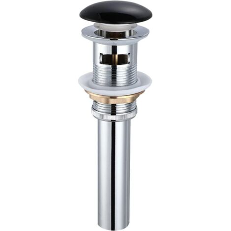 Bathtub drain, drain with overflow, brass, sink drain, push-button sink drain, bathroom drain, sink drain with overflow (1/3)