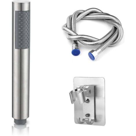 Handheld Shower Head with 2m Stainless Steel Hose and Holder, 3 Piece Bathroom Shower Set (1/5)