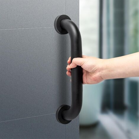 Stainless Steel Bathroom Grab Bars, Non-Slip Safety Grab Bars for Elderly, Bathtub, Toilet, Bathroom and Staircase Handrail, 30cm, Matte Black (1/5)