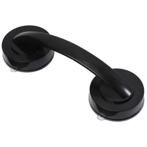 Single Shower Handle No Drilling - Lockable Suction Cup - Shower Handle for Seniors with Suction Cup - Black (1/5)