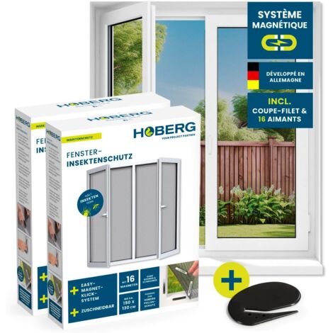 Innovative magnetic attachment for mosquito nets  Mosquito nets up to 150 x 130 cm can be cut to size without drilling or screwing  Attached with 16 magnets [2 pieces]