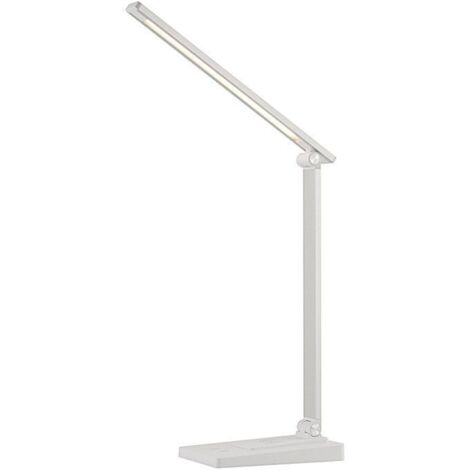 LED Desk Lamp, 5 Color Modes, 10 Brightness Levels, Eye-Protection, Touch Control, USB-C Powered, Night Light with Timer - White (1/5)