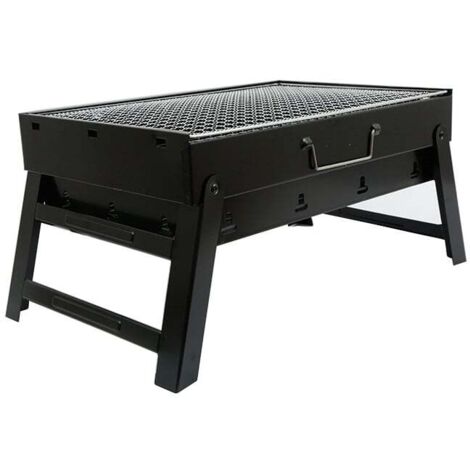 Foldable Charcoal Grill, Lightweight and Portable Mini Camping BBQ, Innovative Design, Easy to Clean, Black, Iron (1/5)