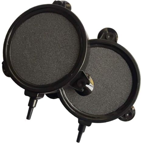 2-Piece Air Stone Disc Bubble Diffuser with Suction Cup for Fresh/Salt Water Tanks, Ponds, Hydroponics (1/5)