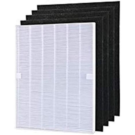 4pcs Air Purifier Carbon Pre-Filter & 1pcs HEPA Main Filter Compatible with Winix 115115 5300 5500 (1/5)