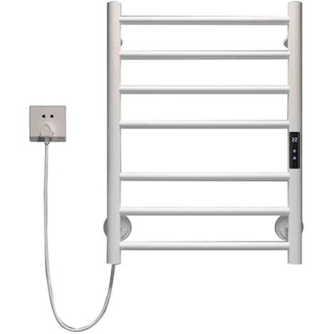 Electric towel warmer, 7 bar towel warmer, smart wall mounted towel warmer for bathroom with electric heating and constant temperature (1/5)