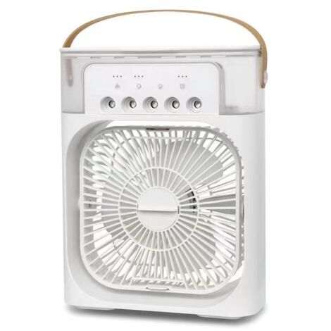 Portable Air Conditioner, 600ml Mini Portable Air Conditioner, Mini Fan, 3 Speeds, 3 Mist Modes, 7 Night Lights, 2-8 Hours Timer for Office [Energy Class A]