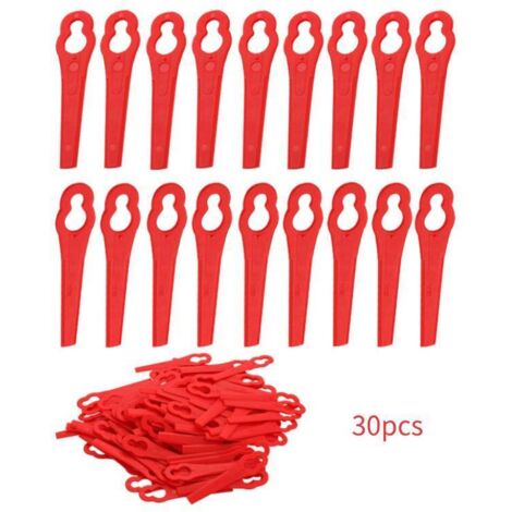 30 red plastic replacement blades for lawnmower FRT18A, FRT18A1, Art. 46155, FRT20A1, accessories (1/5)