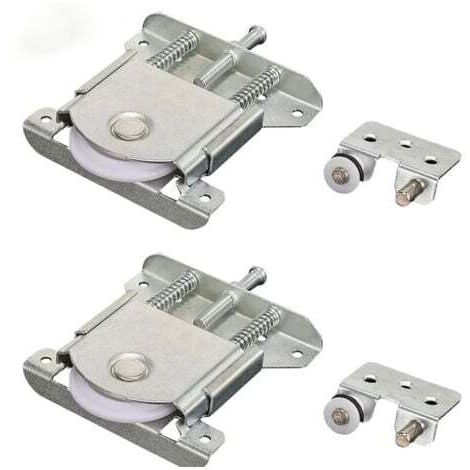 Pairs of Sliding Door Rollers, Sliding Door Wheels, Wardrobe Wheels, Sliding Furniture Wheels, for Cabinets, Windows, Sliding Doors (Silver)
