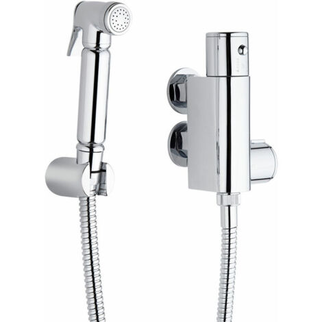Hygiene shower set with thermostatic mixer – wall mounting.