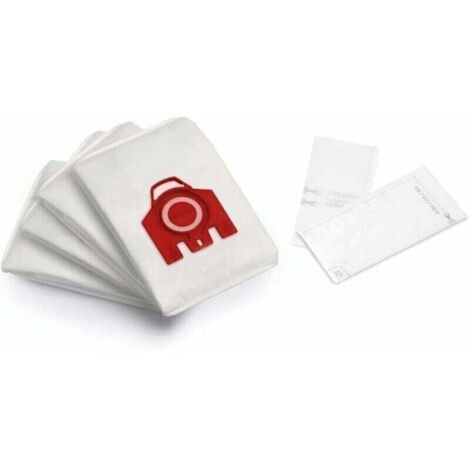 Miele 9917710 HyClean 3D Efficiency FJM Vacuum Cleaner Bags, for Miele Bagged Vacuum Cleaners, Box of 4 Bags H345