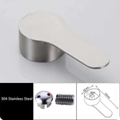 Hedical replacement tap handle with screw, cold and hot water tap handles for kitchen and bathroom fittings/suitable for 35 mm valve core, 9 x 9 mm. (7