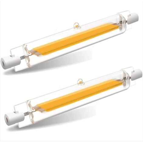 R7S LED Light Cool White 6000K,1000LM with Wide Beam Angle 360°Dimmable,No Flicker,Pack of 2