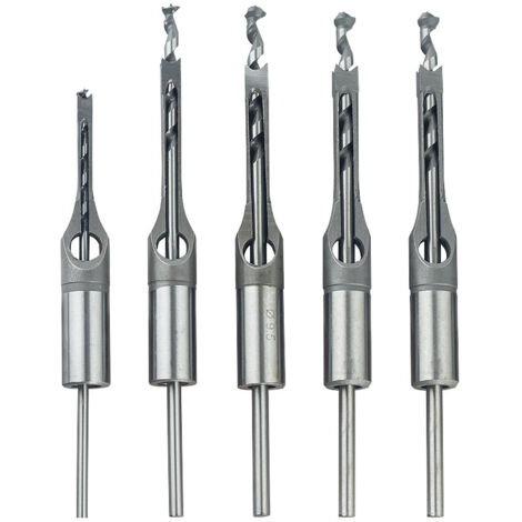 4-Pack Square Hole Saw Bits 6.35/7.94/9.5/12.7mm, 1/4 to 1/2 Inch Mortise Chisel - 1/2 Inch (1/4)