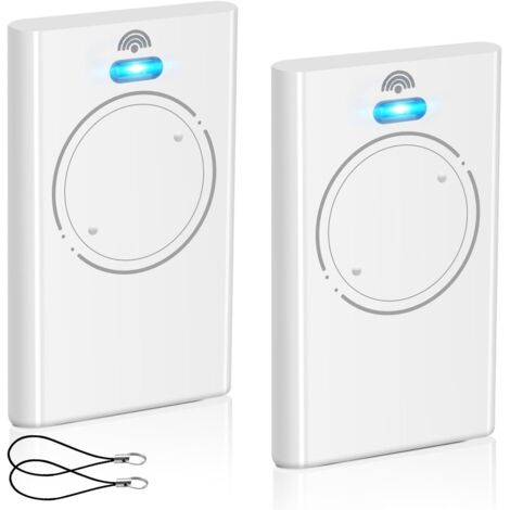 2-pack garage door opener remote controls 433.92 MHz – Compatible with XT2 433 SLH LR – 2 channels – White