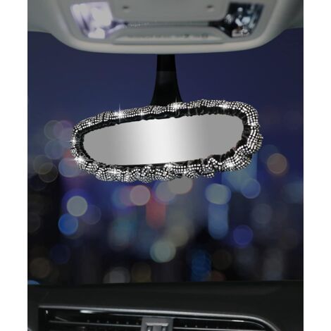 Car interior mirror, car interior mirror decoration, glittery car interior mirror decoration, rhinestone car interior mirror, fits most vehicles (1/5)