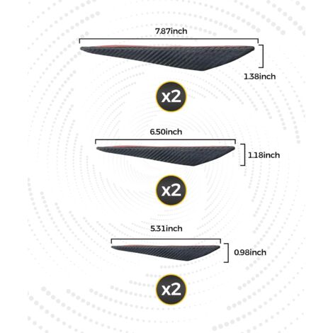 6-piece set: side spoilers, front wings, universal front bumper ...