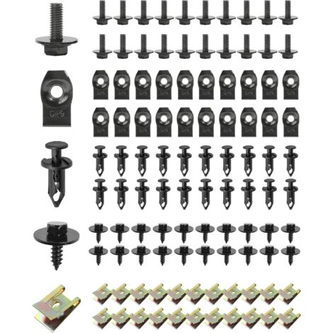 100 pieces of automotive fastening clips, body clips, screw and nut clip set, automotive fastening clips screw clip set for interior door trim (1/5)