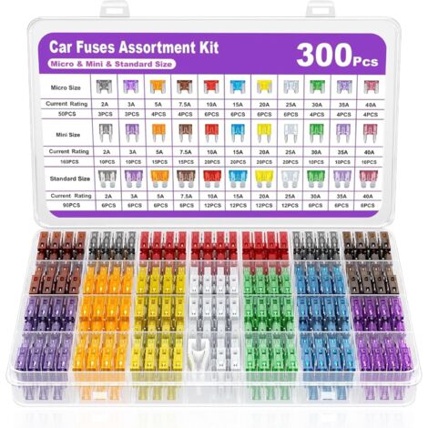 300 automotive fuses, car fuses, 12V fuse box, 2A-40A, suitable for cars and trucks (1/5)