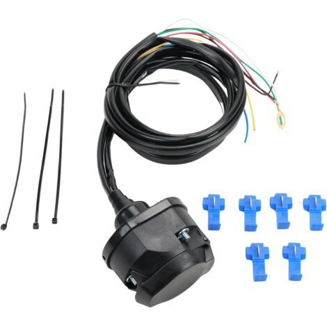 Towbar wiring kit for agricultural machinery, trailers, caravans, quick connectors, clamping screw adjustment (1/5)