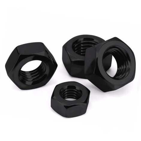 M8 Black Nut, 25 Pieces Stainless Steel Hex Nuts DIN934 Stainless Steel V2A A2 Hex Nuts for Screws, Bolts and Threaded Rods (1/5)