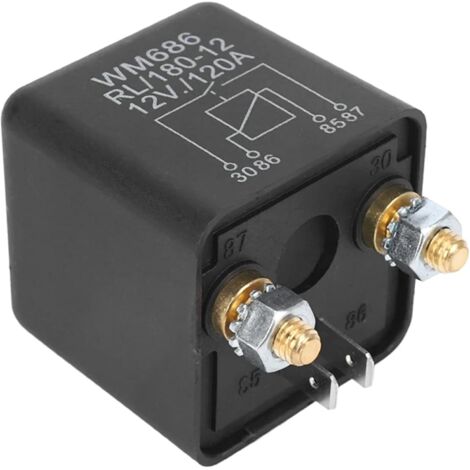 Starter relay for cars, 12V relay, starter relay for motorcycles, 12V starter relay, 12V DC 100A automotive relay, relay suitable for cars, trucks and motorhomes (1/5)