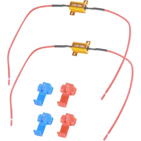 piece automotive load resistor, 10W 39Ω LED load resistor, load resistors for correcting LED error codes, suitable for headlights, fog lights, turn signals, etc. (1/5)